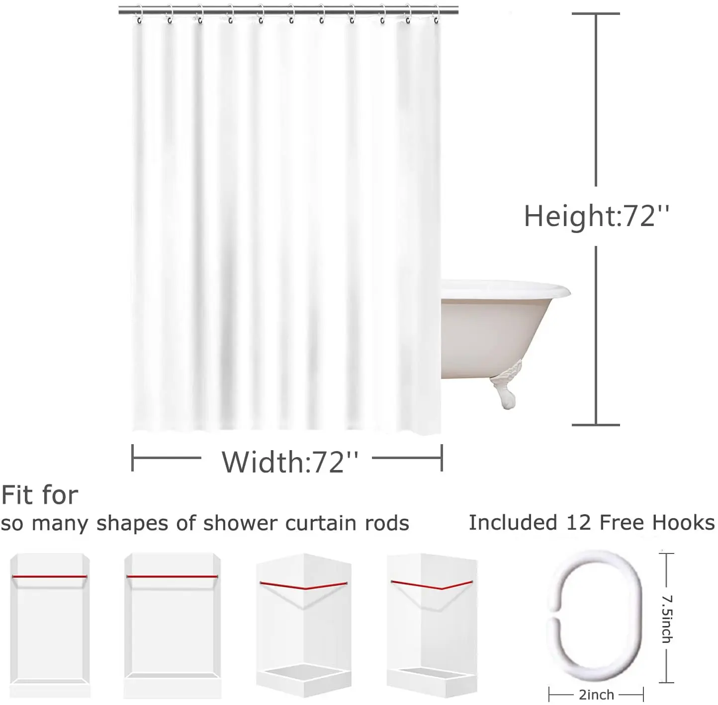 Занавеска для душа с цветочным рисунком