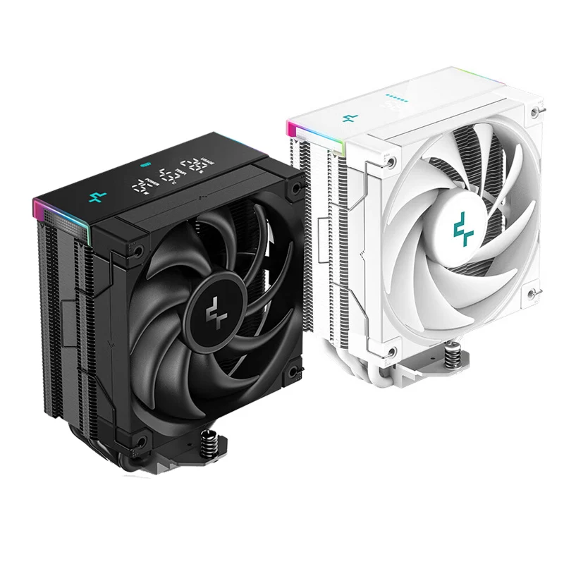 Кулер для процессора DeepCool AK400 с цифровым ЖК-дисплеем, 4 тепловые трубки, воздушное охлаждение, радиатор для ПК, совместим с LGA17001200115XAM4AM5 (art.: 3920d7bdca5ea) - 3920d7bdca5ea