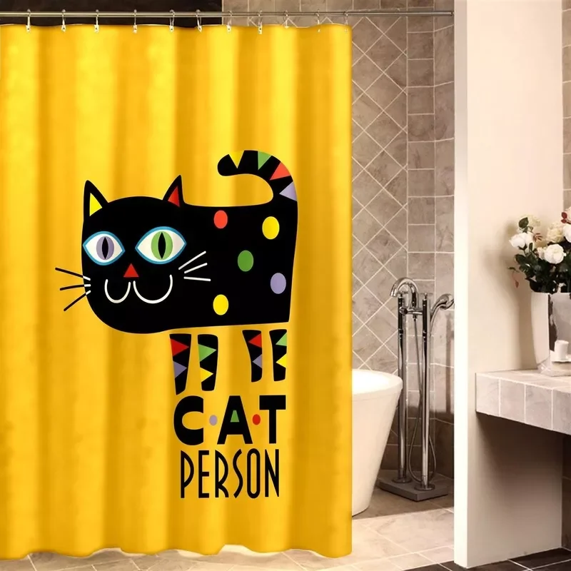 

Cartoon Pet Bathroom Curtain, Home Hotel Waterproof and Moisture-proof Polyester Shower Curtain, Beautiful Decoration шторы