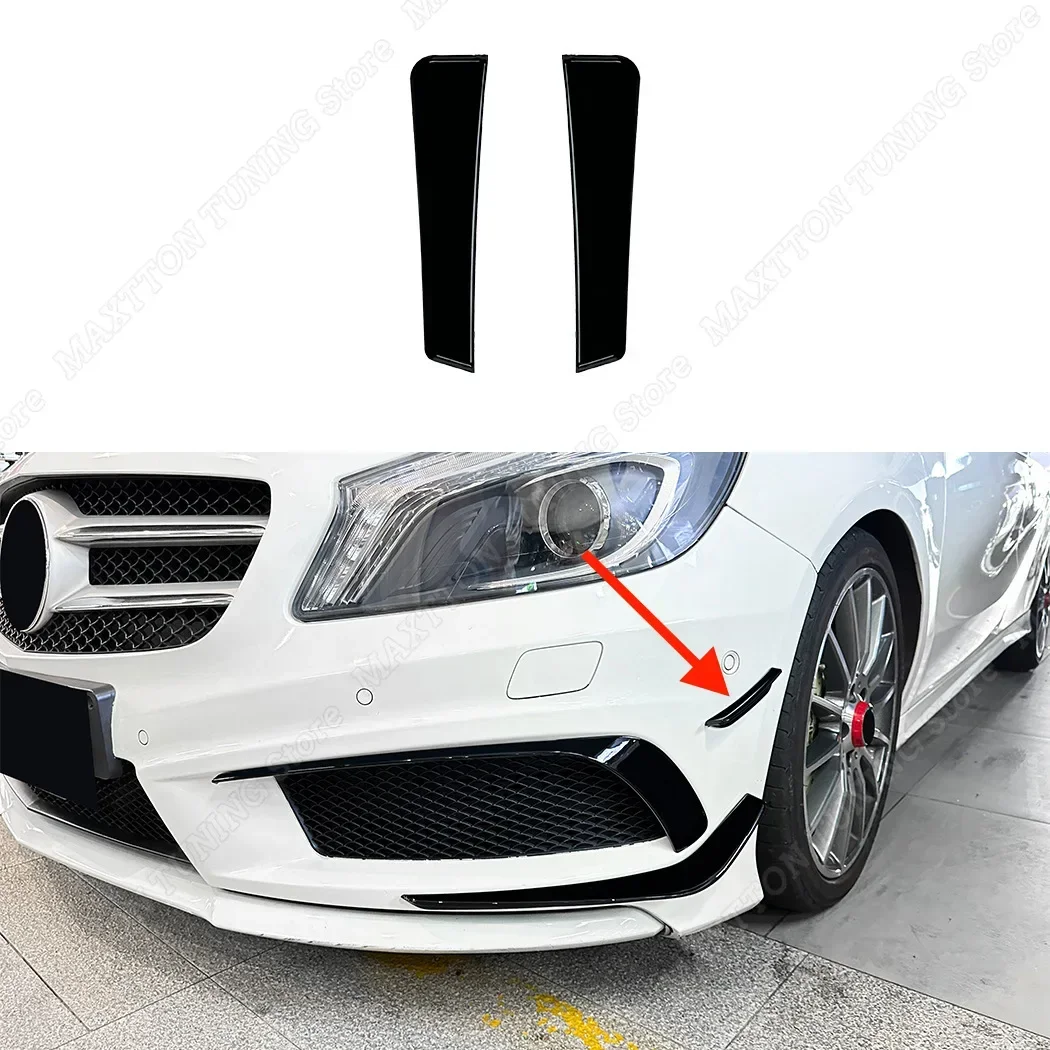 

Передний бампер, сплиттер, вентиляционный нож, накладка Canard для Mercedes Benz A Class W176 Pre-Facelift A180 A200 A250 A45 AMG Sport 2013-2015