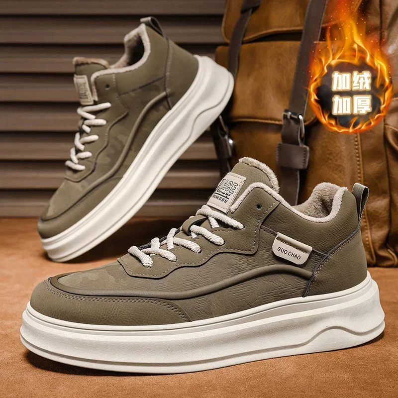 Мужские зимние уличные ботинки взрывной стиль рабочие высокие нескользящие