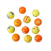 22mm yellow flowers glass ball console game stress pinball machine cattle small marbles pat toys parent child machine beads