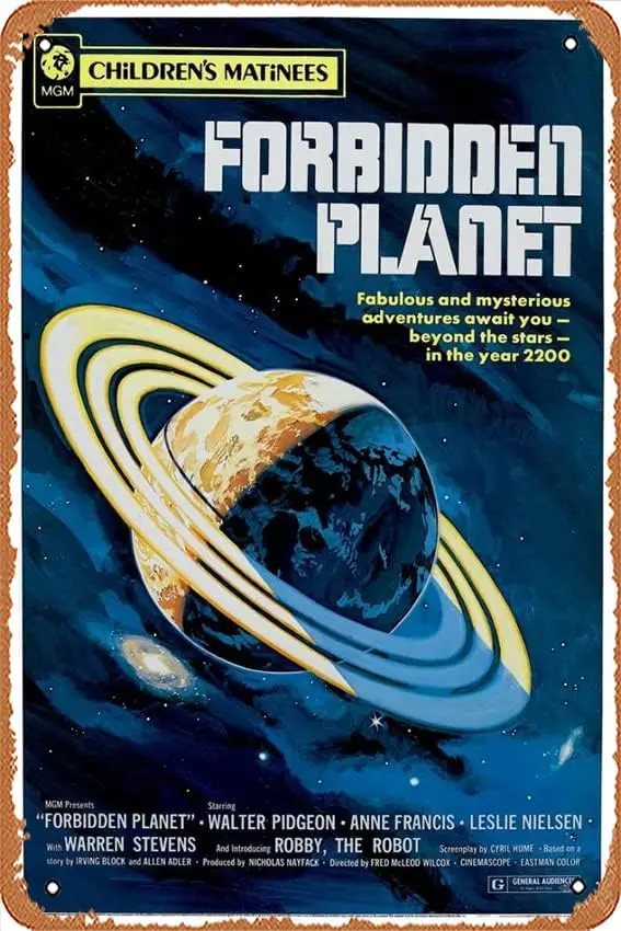 Плакат Forbdden Plnet 2 8x12 nches — ретро ntge Metl Tn Sgn для дома Br Pub Grge Decor Moe Gfts