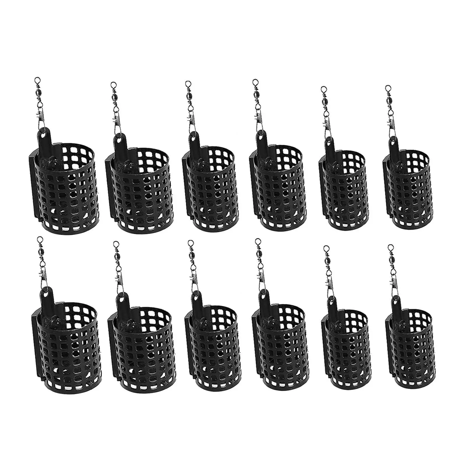 12 шт. портативная кормушка для рыбалки