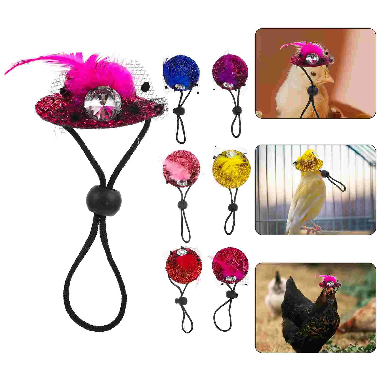 

Hat Chicken Hen Bird Parrot Hatscloth Festival Portable Adjustable Wear Resistant Compact Decorative Funny Small Cat Animalhens