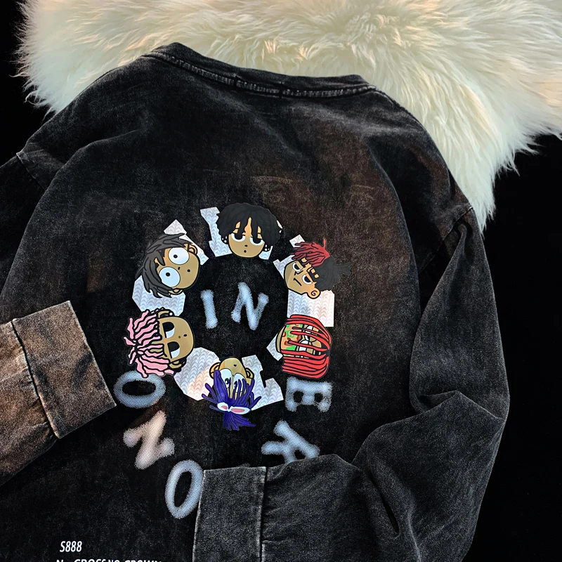 

Свитшот мужской с длинным рукавом и графическим принтом, в готическом стиле