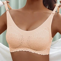 sports bras for women unwired bras wireless plus size sexy backless push up seamless mesh top bra without bones frame bras m xl