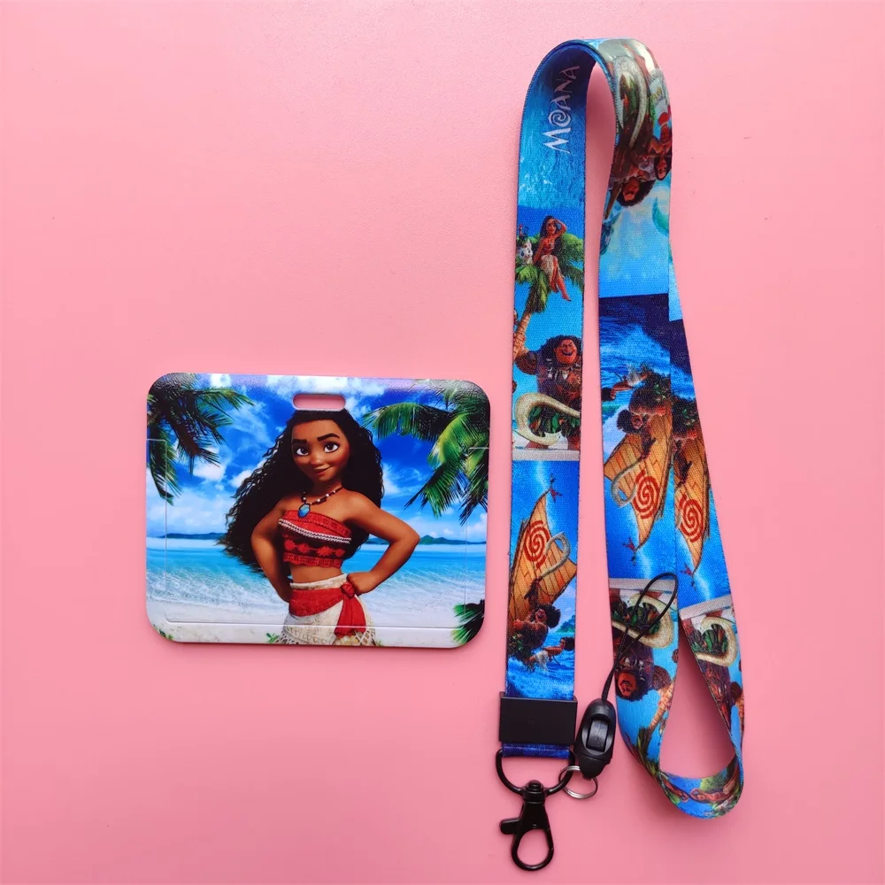 

Горизонтальный Disney Moana детский шнурок ID держатель для пластиковых карт, карт доступа и бумажных вставок. Подходит для мероприятий