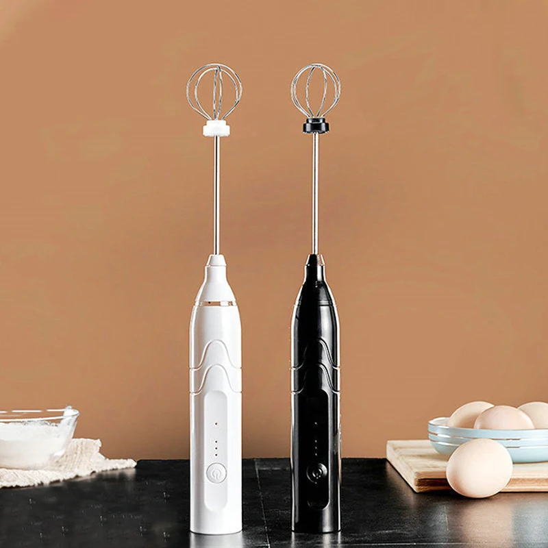 Electric Milk Frothers Portable Handheld Coffee Frothing Wand Rechargeable Foam Maker Foamer High Speeds Drink Mixer Foy Kitchen