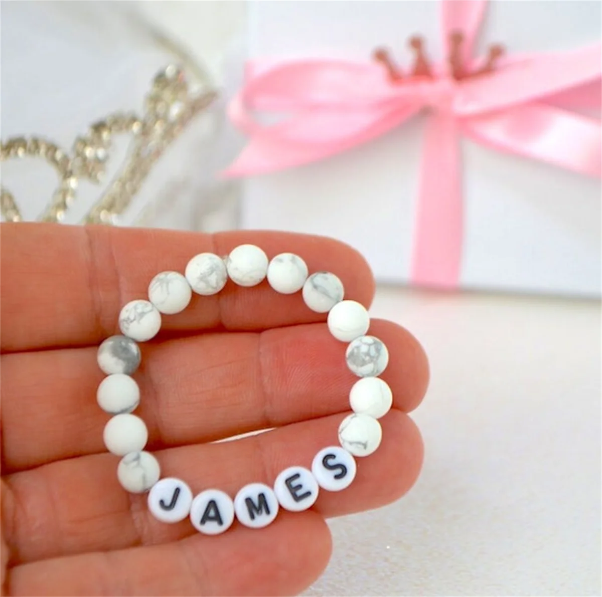 Детский браслет с драгоценными камнями для мальчиков персонализированный