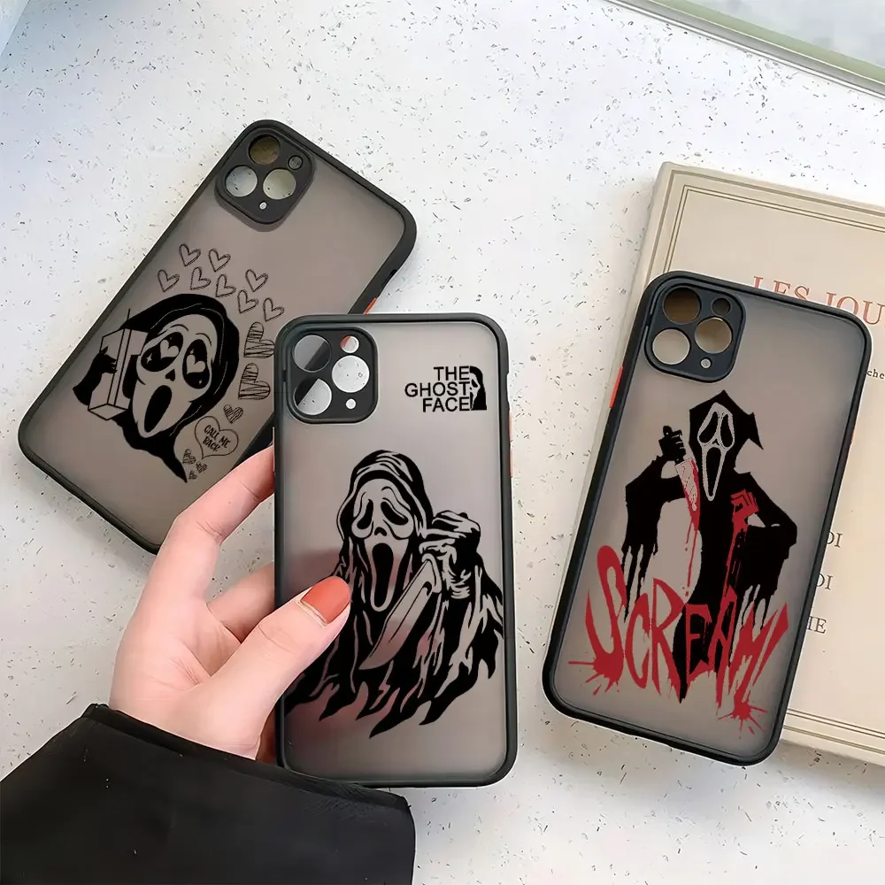 Чехол Anime Ghosts Face Screams для Samsung A73 A72 A53 A52 A51 A42 A33 A32 A31 A30 A23 A22 A14 A13 A12 A05 A04 4G 5G Matte Capa