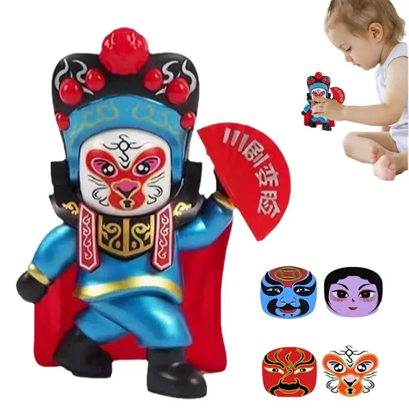 

Кукла-панда, меняющая лицо, кукла-панда, фигурки с 4 лицами, меняющиеся, милая и забавная игрушка-панда, статуи для домашнего декора