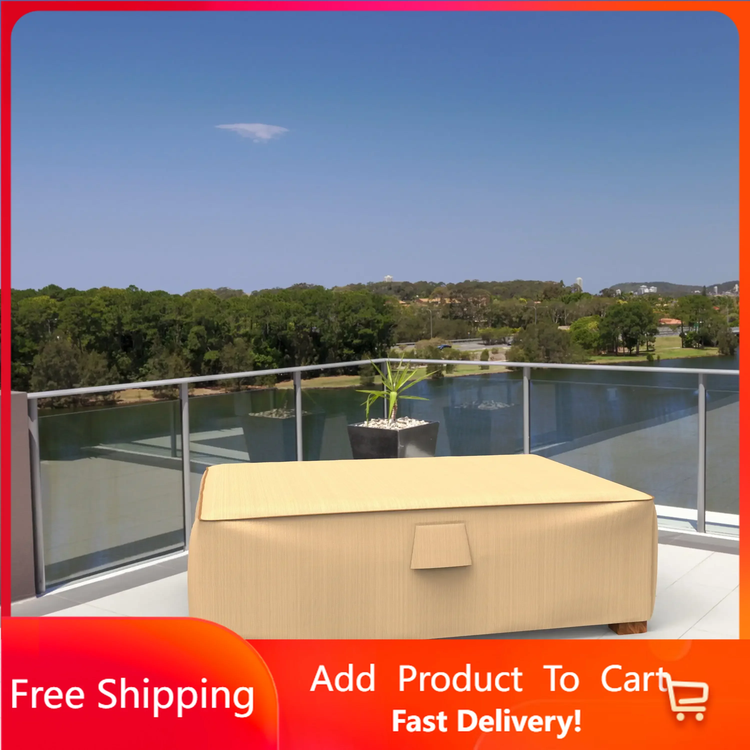 

Большая бежевая накидка для патио/чехол для стола, бесплатная доставка Sedona