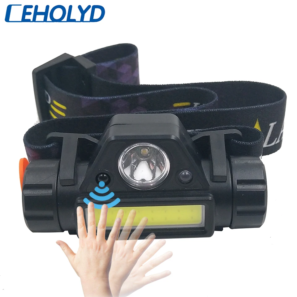 

XP-G Q5 Led Headlamp Built in Rechargeable 18650 Battery Head Flashlight Lamp Headlight 2500lm Cob Working Light For Fishing