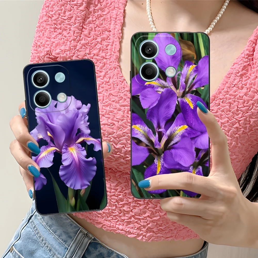 Чехол для мобильного телефона Iris Flower Pretty чехол Xiaomi Redmi Note 13 12 11 10 9 8 7 6 S A Pro Lite Plus