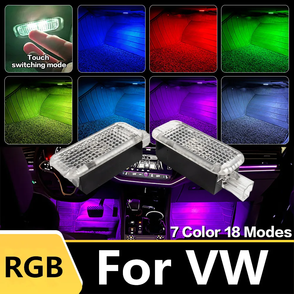 

Светодиодный автомобильный светильник для ног RGB, атмосферная лампа, интерьерная декоративная лампа для VW Golf 6 MK6 EOS Sharan 7N Touareg 7L 7P Passat B5 B6 Arteon