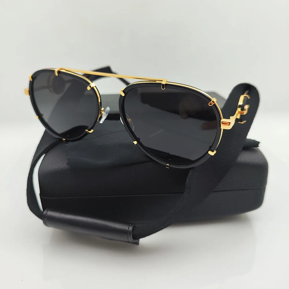 

Женские солнцезащитные очки с ацетатной оправой, черные солнцезащитные очки в винтажном стиле с цепочкой, брендовые дизайнерские солнечны...