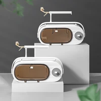 radio toilet tissue box punch free wall mounted waterproof roll paper holder cleansing towel rack bathroom organizer paper box