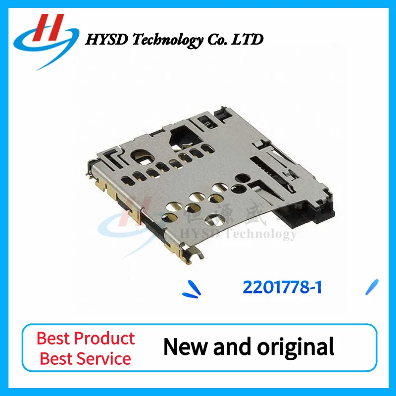 10pcs 2201778-1 22017781 8pin 1.65mm Memory card holder connector