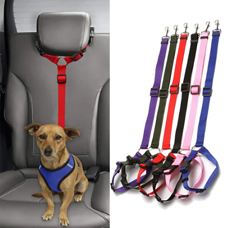 

Pet Products Universal Practical Cat Dog Safety Adjustable Car Seat Belt Harness Leash Puppy Seat-belt Travel Clip Strap Leads