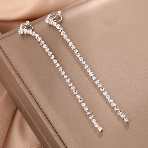 Клипсы JIOFREE с кристаллами и кисточками