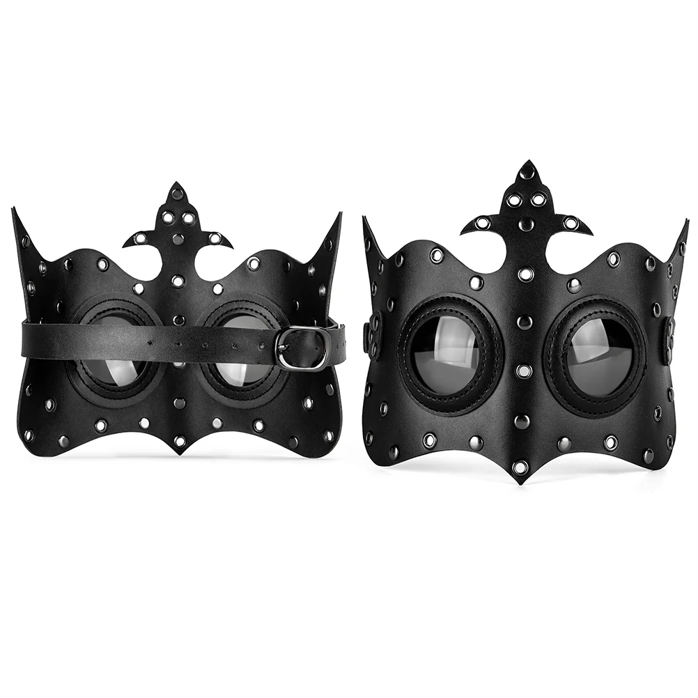 

Goggles- Gothic PU Plague Masquerade Costume Accessory Carnival ( Black )
