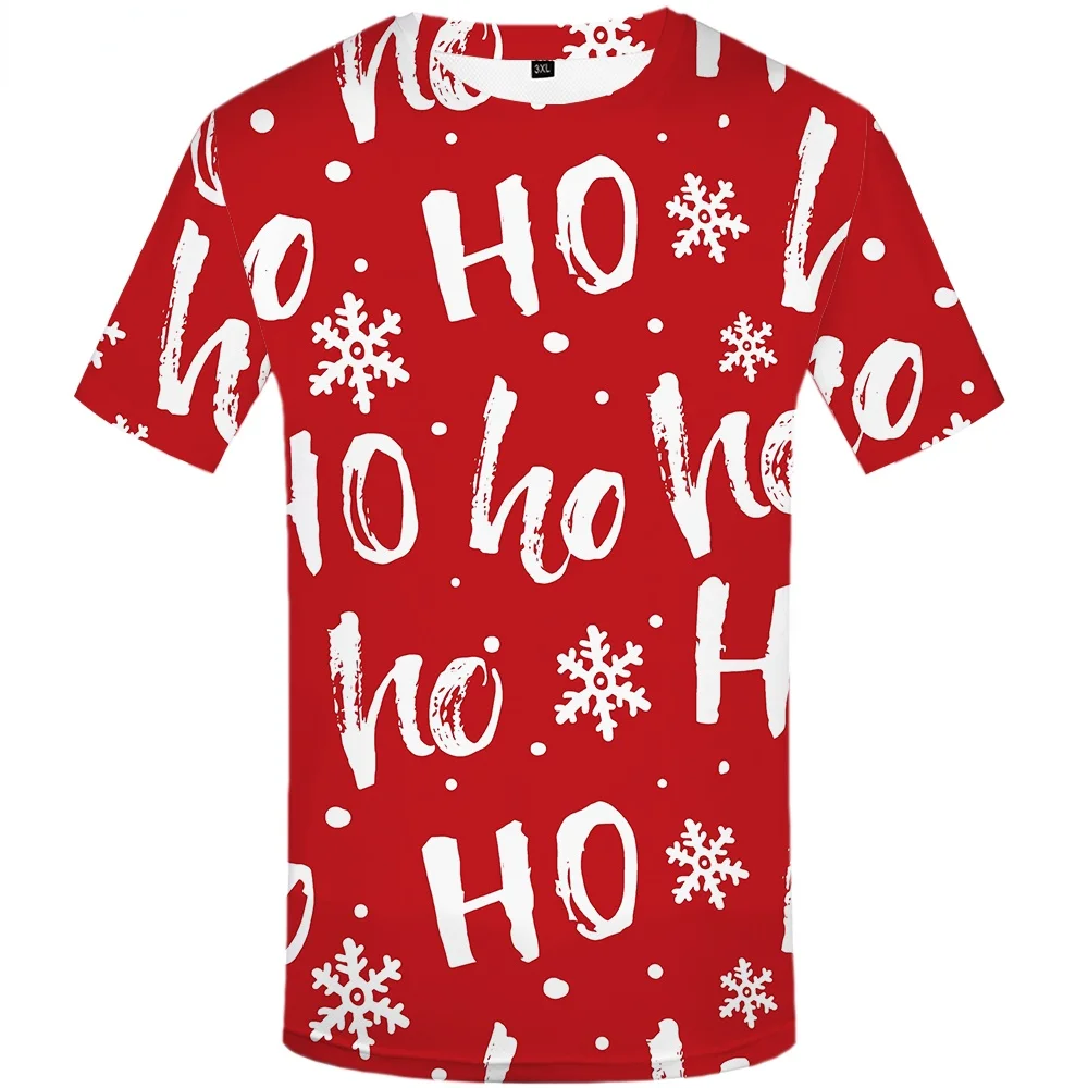 

Merry Christmas t-Shirt Men's Funny Anime Costume Christmas T-Shirt Red 3d T-Shirt Punk Rock Print T-Shirt Party Merry Christmas
