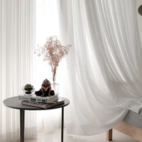 cdiy white chiffon tulle curtains for living room luxury sheer curtains for bedroom window treatment blind voile custom drapes