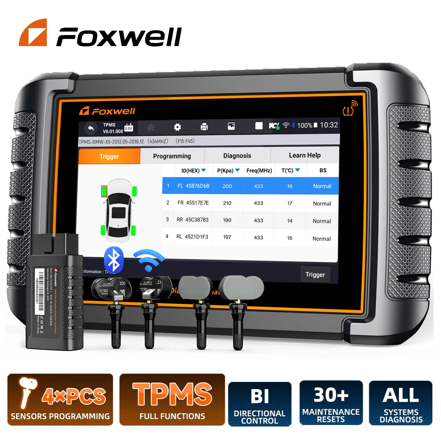 Инструмент программирования FOXWELL NT809TS TPMS все системы диагностики