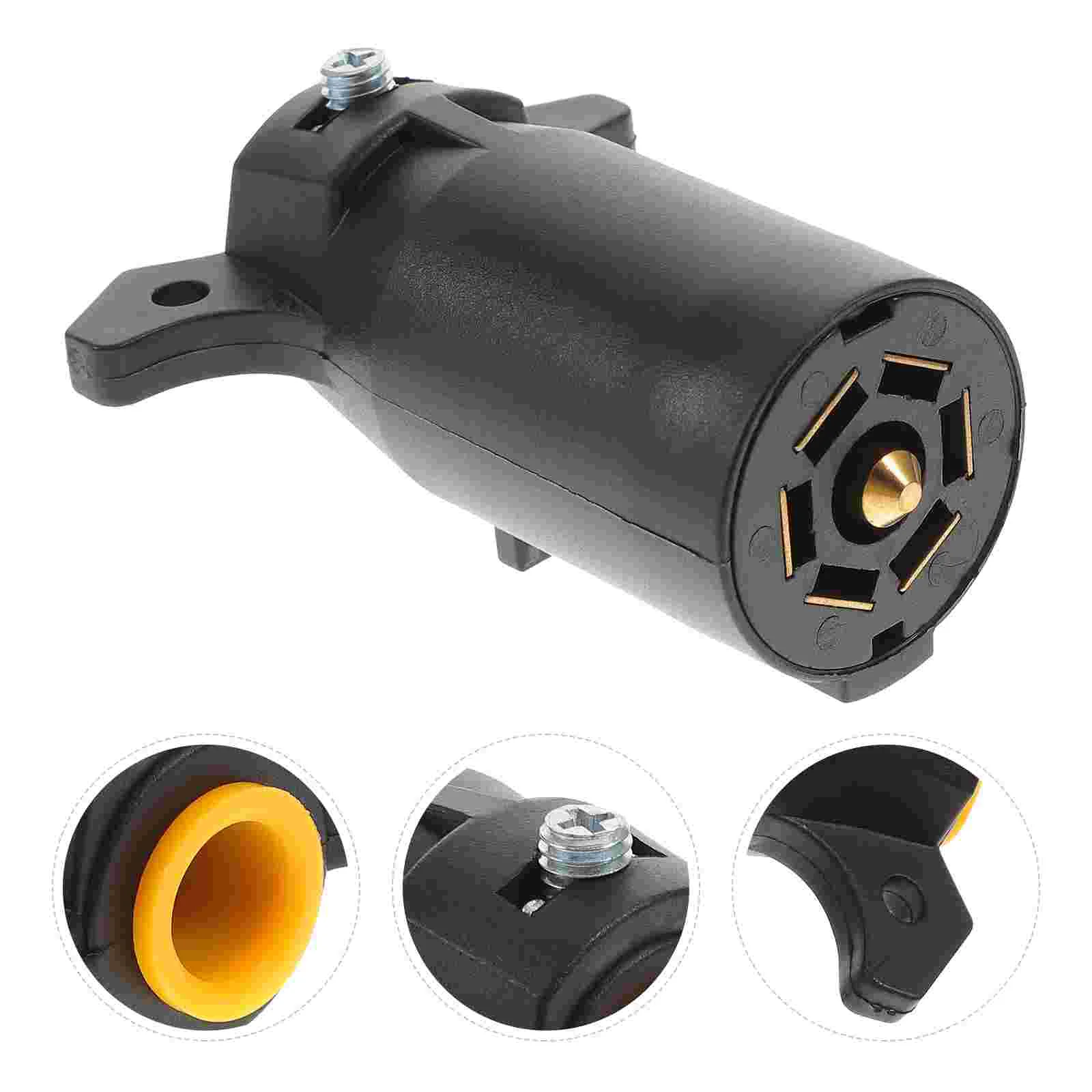 

1pc 7 Pin Trailer Plug Converter 7 Pin Female to 4 Pin Male Trailer Adapter 7 Way Trailer Plug to 4 Flat