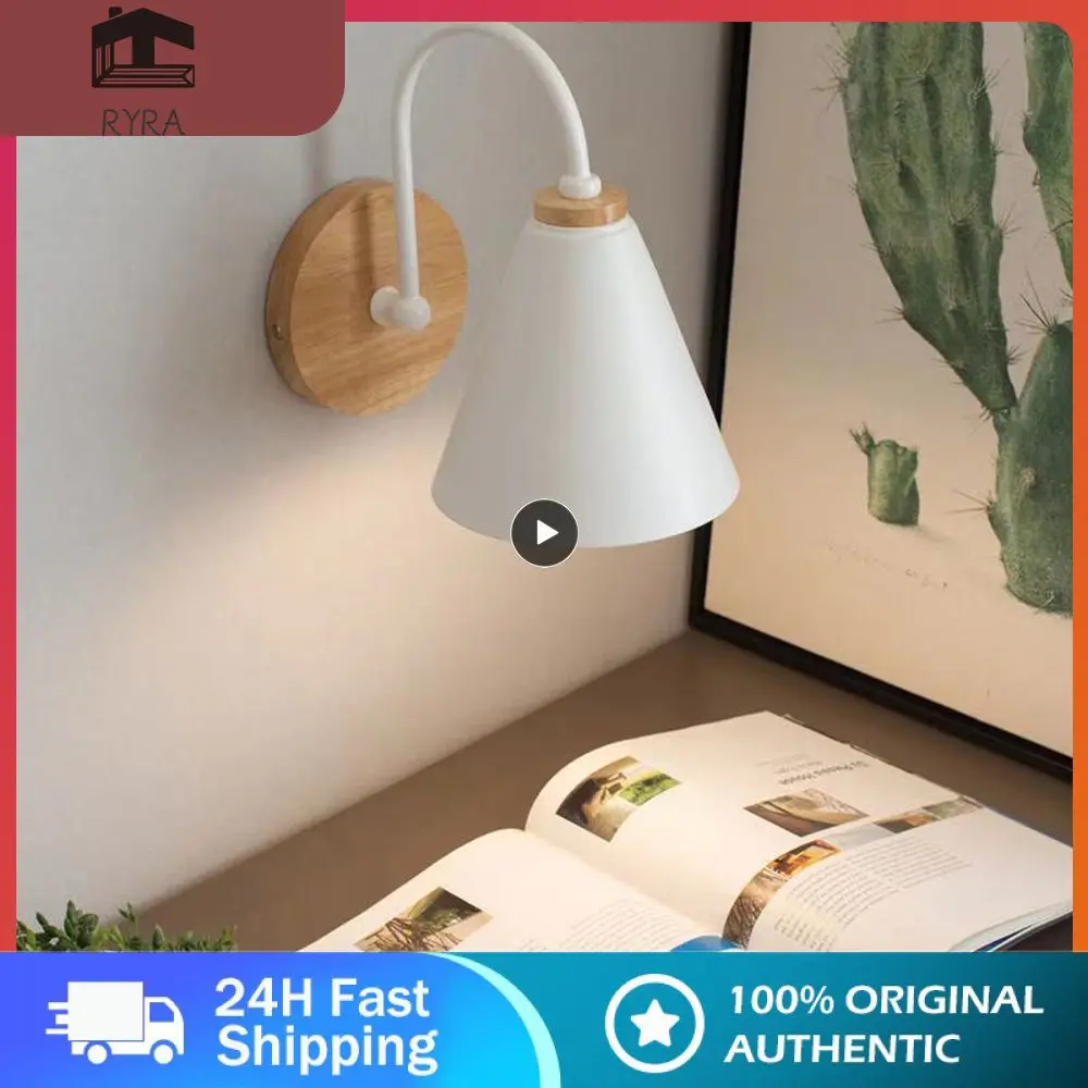

Энергосберегающий светодиодный настенный светильник В индустриальном стиле, лампы, прикроватный столик, деревянная прикроватная лампа для спальни, Настенный декор, настенная лампа