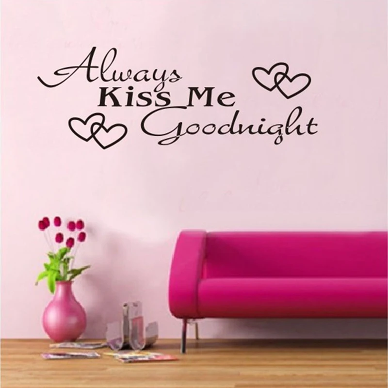 Наклейка на стену со съемной надписью английском языке |