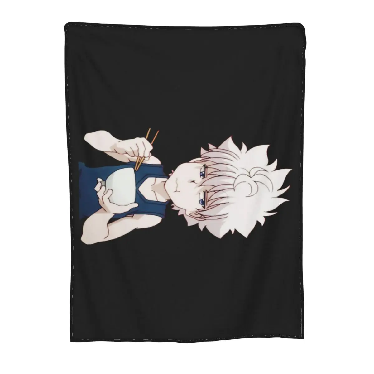 Милое черное одеяло Killua Zoldyck Hunter X с забавным мемом Manga Baka Otaku для женщин и мужчин