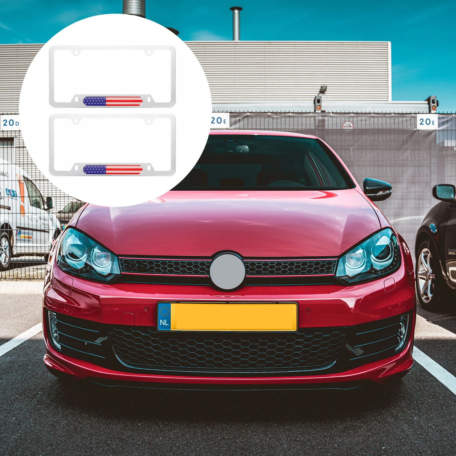 

2pcs License Frames Fashion Useful License Frame Shield License Plate Holder License Plate Frame Cover