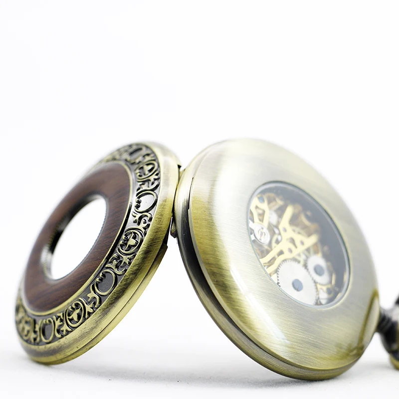 Flip Mechanical Engraved Pocket Watch Roman Numeral Display Vintage Strap Chain Pendant Men's Ladies Popular Gifts