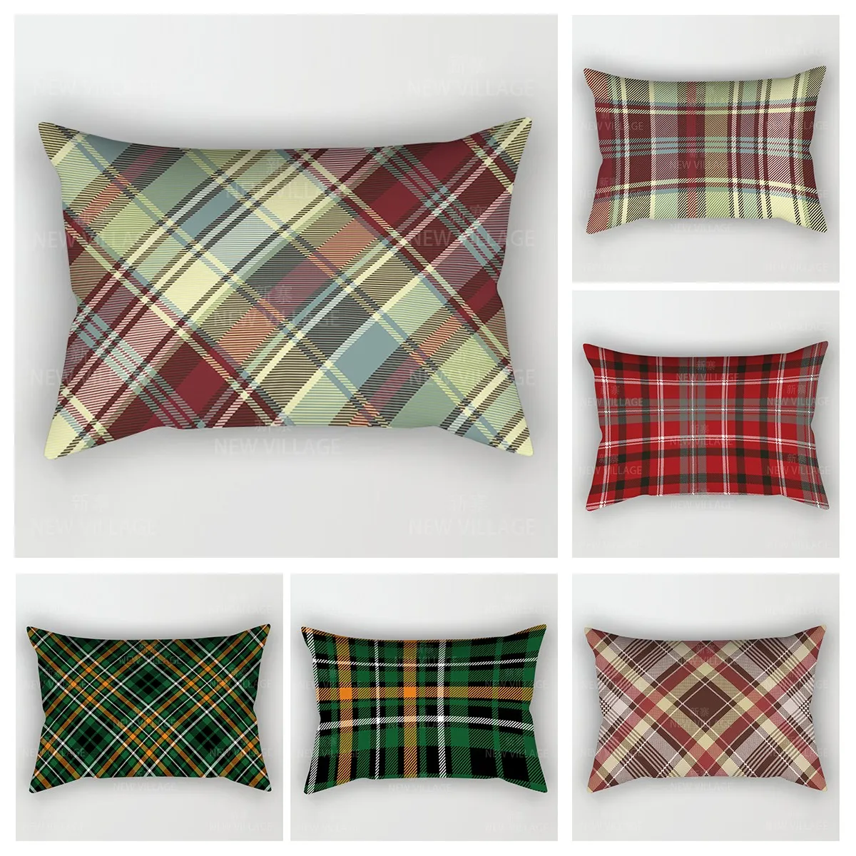 

Простые клетчатые наволочки для диванных подушек, наволочки для украшения дома, наволочки на 30x50 40x60 50x80