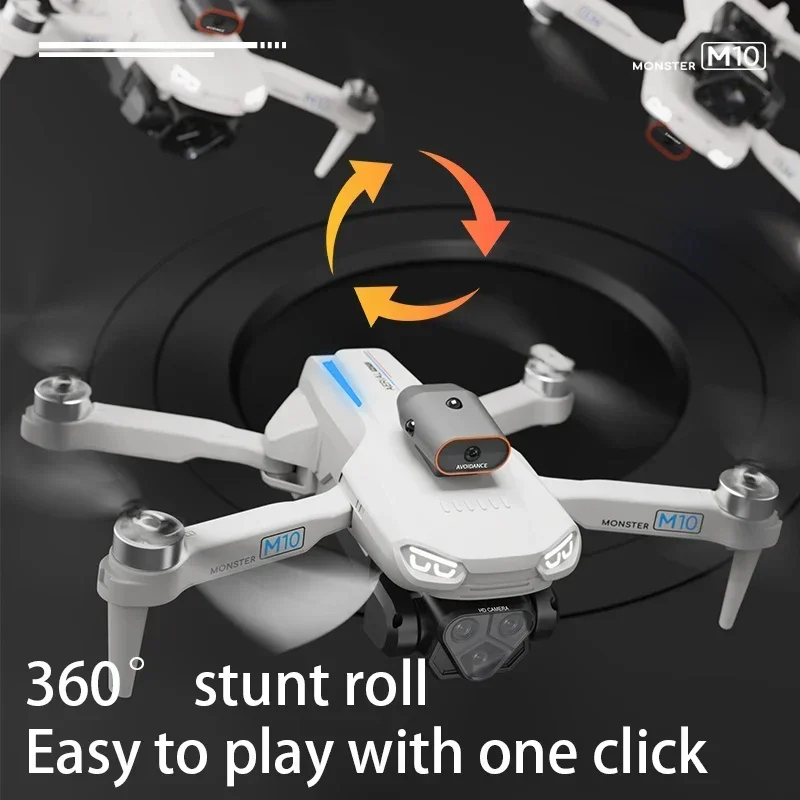 Профессиональный бесщеточный Квадрокоптер с тройной Камерой 8K HD для Xiaomi M10 Drone