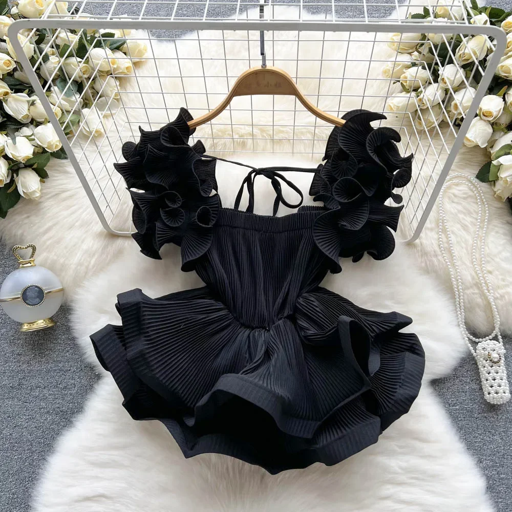 Блузка женская повседневная с коротким рукавом пикантный однотонный топ со