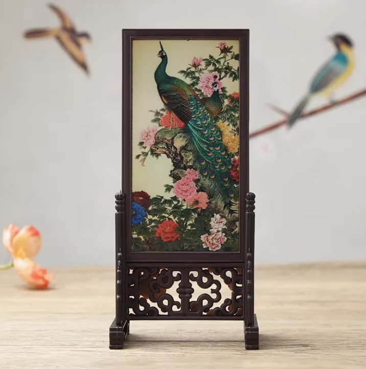 1 шт., пластиковый маленький экран, украшение, подарок в китайском стиле, народные поделки, сделай сам