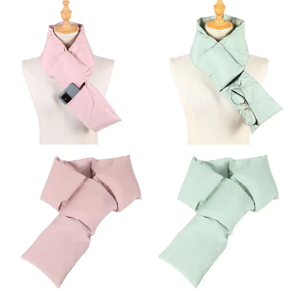

Fashion Shawl Solid Winter Warm Scarf Down Scarf Neck-Cross Neck Protection