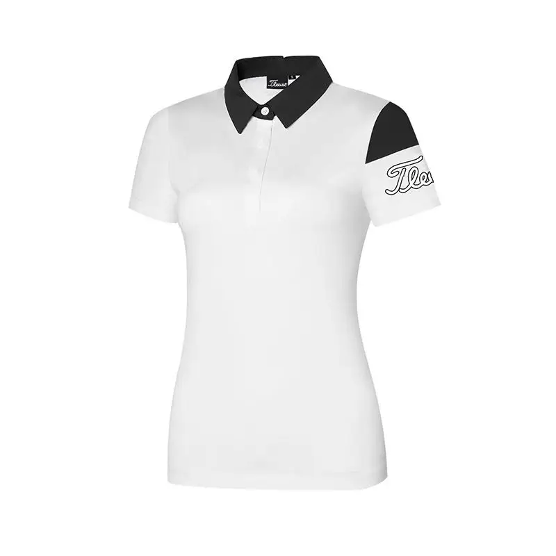 Golf Clothing Women's Short-sleeved T-shirt Outdoor Sports Breathable Quick-drying Golf Polo Shirt Slim-fit Casual Lapel Top