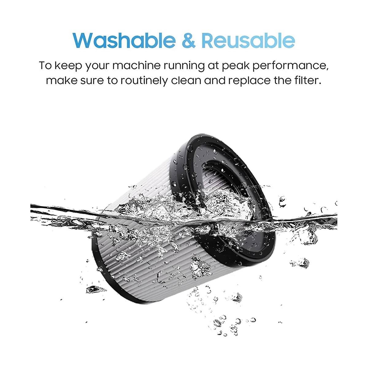 Комплект из 4 фильтров HEPA совместимых с аккумуляторными пылесосами FSV101 FSV001 24 кПа