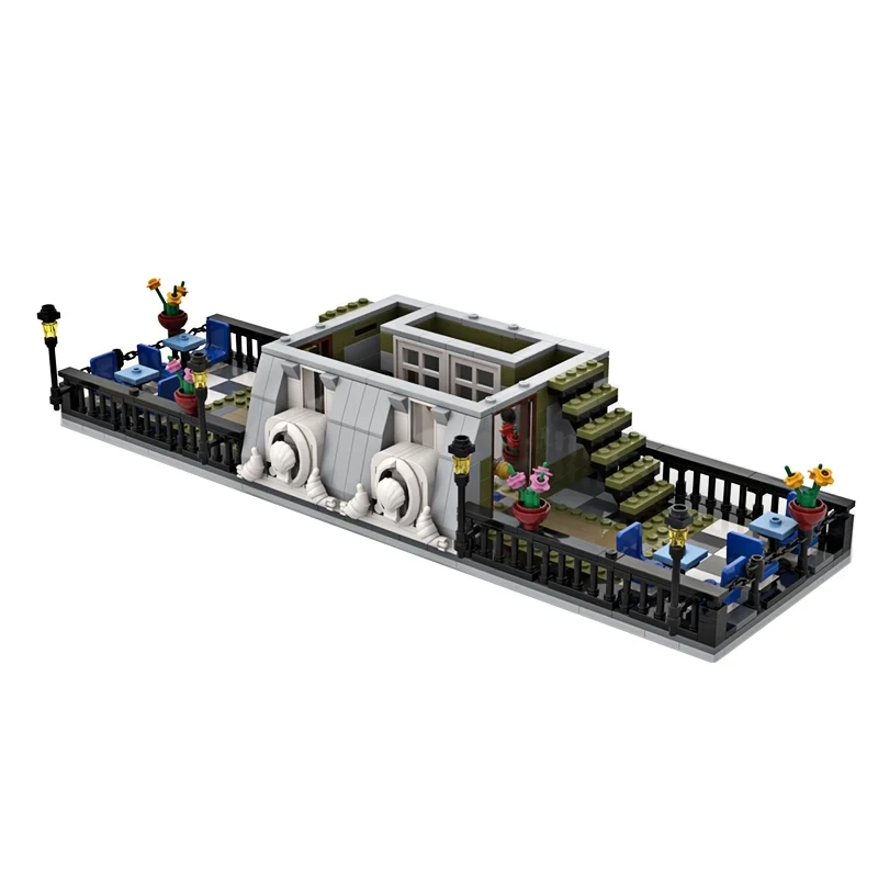 Фото Изготовленный новый MOC-121313 Парижский сад, совместимый с отелем 10243, модульные строительные блоки, кирпичи, головоломки, игрушки «сделай сам», подарки на день рождения для мальчиков №4