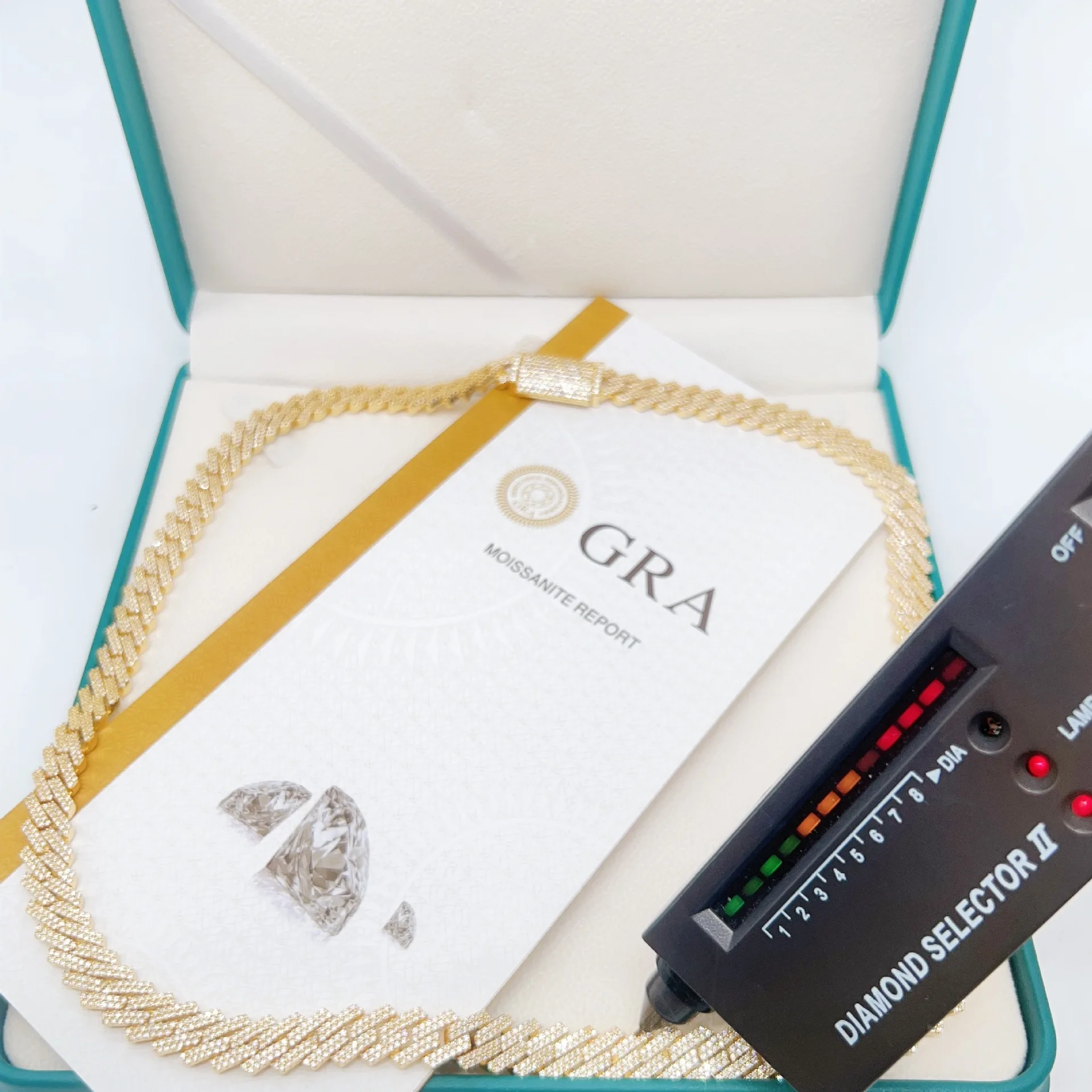 10mm Moissanite Necklace For Men S925 Silver Cuban Link Chain Choker Women Necklaces Pass Diamonds Tester With GRA Free Shipping