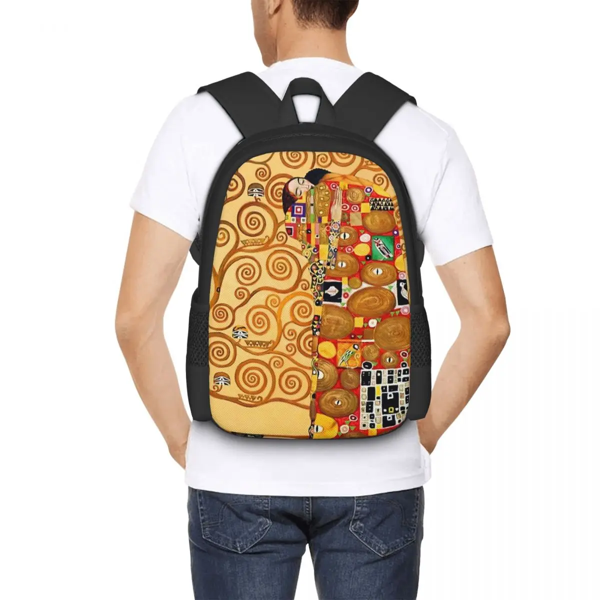 Gustav Klimt - The Tree Of Life Backpack for Girls Boys Travel RucksackBackpacks for Teenage school bag