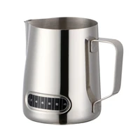600ml stainless steel milk frothing pitcher with temperature sensor coffee maker steaming jug creamer measuring cup coffee craft