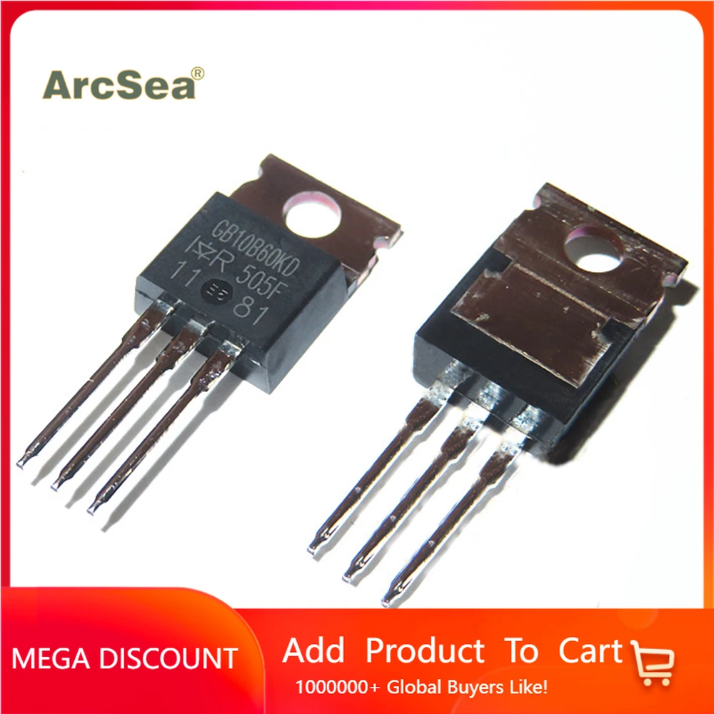 

IRGB10B60KD GB10B60KD TO-220 10A 600V New and Original 10pcs/Lot