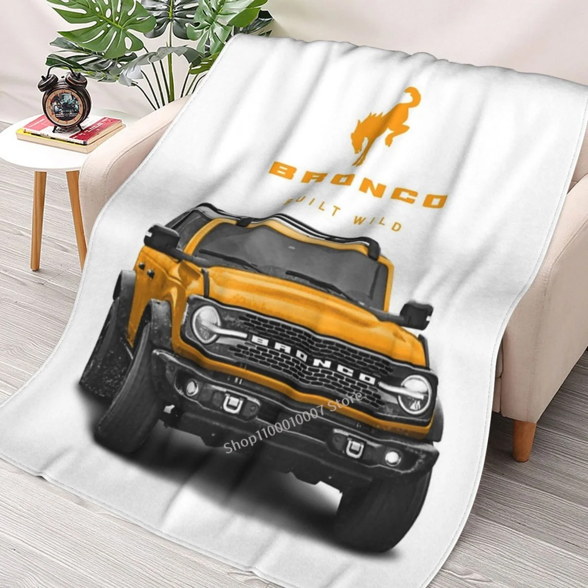 

Bronco And Logo - Cyber Orange Throw Blanket 3D printed sofa bedroom decorative blanket children adult Christmas gift