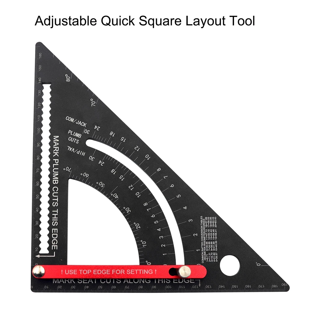 

Aluminum Alloy Triangles Ruler Woodworking Triangles Multi-function Measuring Line Metric Ruler Right Angle Protractor 2022