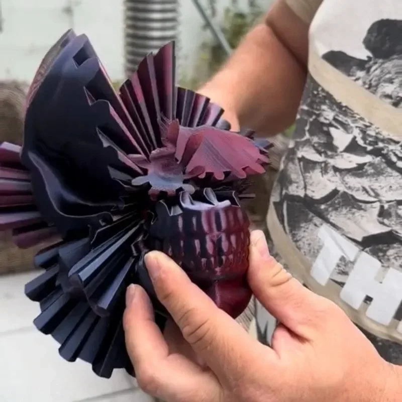 3D Printed Gearhead Skull Stress and Anxiety Relief Toys Creative Desktop Decor for Gifts Movable Ornaments